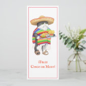 Carte à plat WENDELITO Cinco de Mayo 4x9.25 (Debout devant)