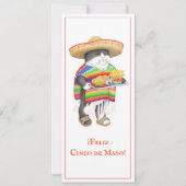 Carte à plat WENDELITO Cinco de Mayo 4x9.25 (Devant)