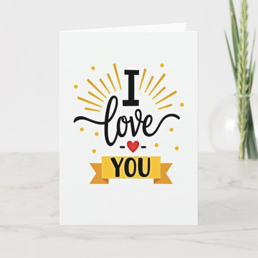 Carte à pois Je t'aime (Devant)
