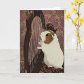 Carte A Polite Performance – Guinea Pig Greeting Card (Fleur jaune)