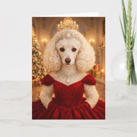 Carte A Poodle Christmas Holiday Card (Devant)