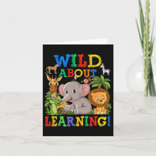 Carte À Propos Apprendre Safari Animaux Jungle Retour À