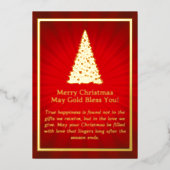 Carte à puce Arbre de Noël doré (Recto)