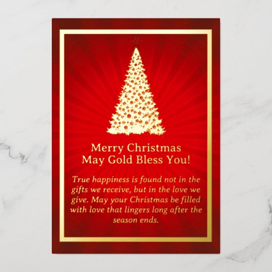 Carte à puce Arbre de Noël doré (Recto)