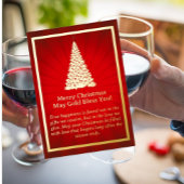 Carte à puce Arbre de Noël doré