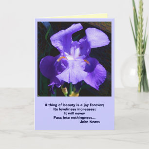 Carte à puce: Iris with Inspirational