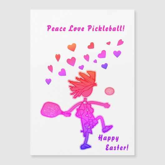 Carte à puce PEACE LOVE PICKLEBALL (Devant)