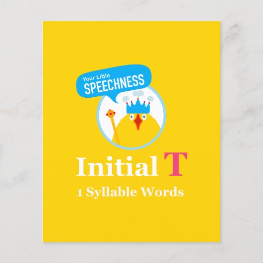 Carte à puce TICK pour le mot syllabe T 1 initial (Dos)
