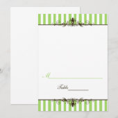 Carte à puces de style de tente à carreaux vert et (Devant / Derrière)