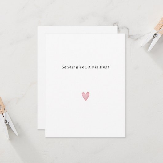 Carte à quatre coins du support Big Hug Message (Devant/Arrière en situation)