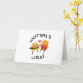 Carte À quelle heure est le déjeuner (Fleur jaune)