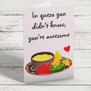 Carte A Queso Funny Mexicain Amour Saint Valentin