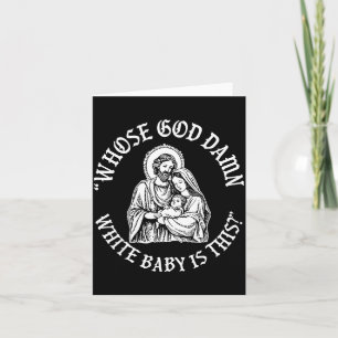 Carte À qui appartient ce bébé blanc dieu _ Humour pour