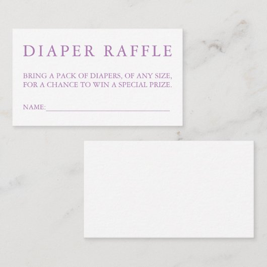 Carte à rabat à couches violettes (Devant / Derrière)