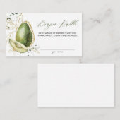 Carte à rabat Baby shower Avocado (Devant / Derrière)