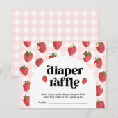 Carte à rabat Baby shower fraise (Devant / Derrière)