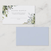 Carte à rabat Dusty Blue Florals (Devant / Derrière)