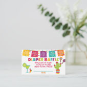 Carte à rabat Fiesta Baby shower - Blanc (Debout devant)