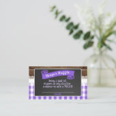 Carte à rabat Q. bébé - Violet (Debout devant)