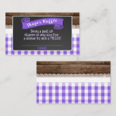 Carte à rabat Q. bébé - Violet (Devant / Derrière)