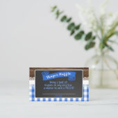 Carte à rabat Q pour bébé - Bleu (Debout devant)