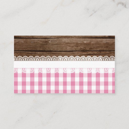 Carte à rabat Q pour bébé - rose (Dos)