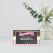 Carte à rabat Q pour bébé - rose (Debout devant)