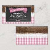 Carte à rabat Q pour bébé - rose (Devant / Derrière)