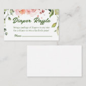 Carte à rabat rose Baby shower floral (Devant / Derrière)