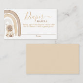 Carte à rabat Teddy Bear et Rainbow Diaper (Devant / Derrière)