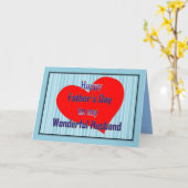 Carte Ă?re FÊTE DES PÈRES HEUREUSE AU MARI DE L'ÉPOUSE - (Fleur jaune)