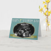 Carte Ă?re fête des pères heureuse - ultrason fait sur (Fleur jaune)