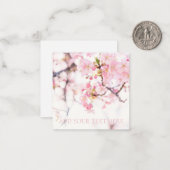 CARTE À REMARQUE PLAT : CHERRY BLOSSOM BRANCHE (Devant/Arrière en situation)