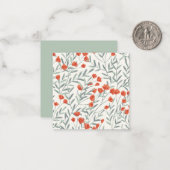 CARTE À REMARQUE PLAT : FLORALE : PETITES FLEURS R (Devant/Arrière en situation)