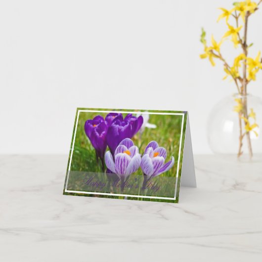 Carte à ressort Crocus (Fleur jaune)