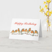 Carte A row of Red Robins (Fleur jaune)