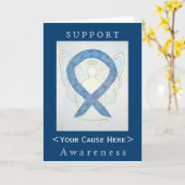 Carte à ruban Customisée Thyroid Paisley Awareness (Fleur jaune)
