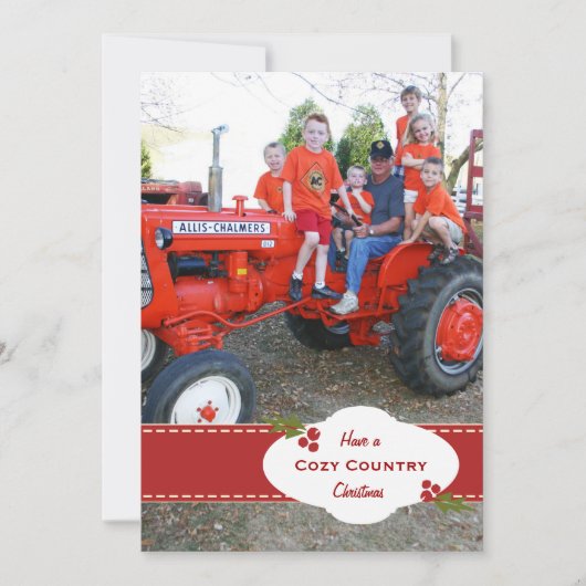 Carte à ruban Holiday Holly Jolly (Devant)