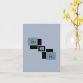 Carte à ruban noir (Fleur jaune)