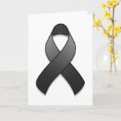 Carte à ruban pour la conscience noire (Fleur jaune)