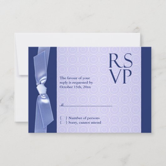 Carte à ruban pour Mariage juif RSVP (Devant)