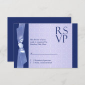 Carte à ruban pour Mariage juif RSVP (Devant / Derrière)