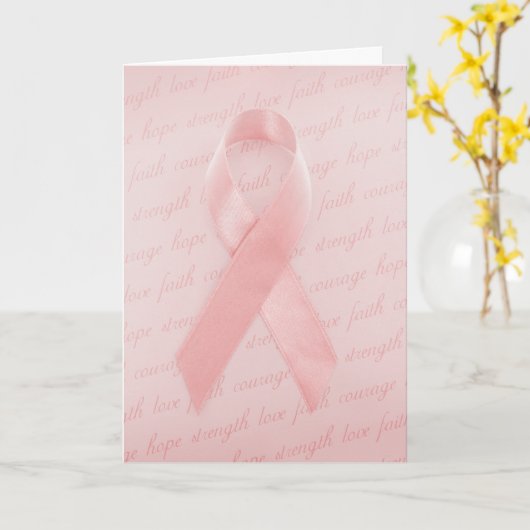 Carte à ruban rose (Fleur jaune)