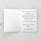 Carte à ruban violet pour la fête des mères de l'é (Intérieur)