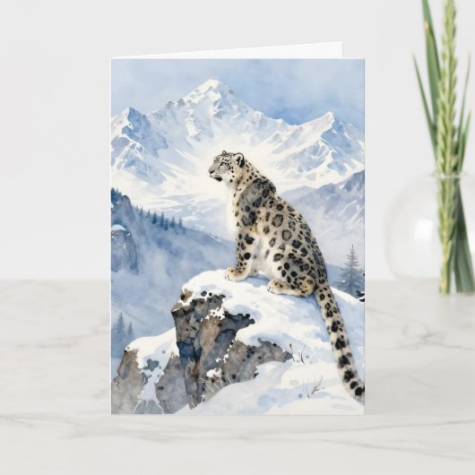 Carte A Snow Leopard Poem (Devant)