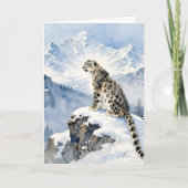 Carte A Snow Leopard Poem and Birthday Wishes (Devant)
