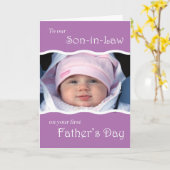 Carte À son beau-fils le 1er Fête des pères - photo (Fleur jaune)