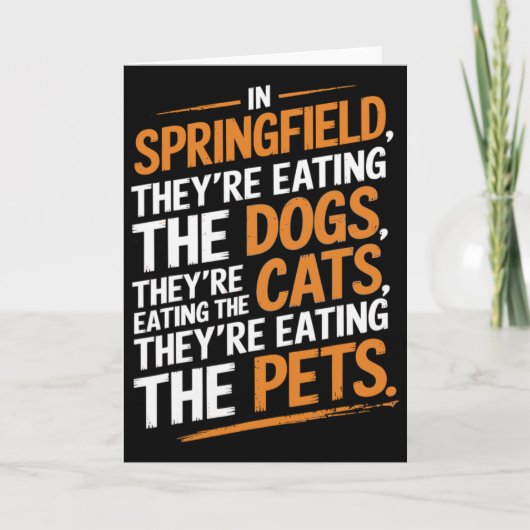 Carte À Springfield, ils mangent les animaux de compagni (Devant)