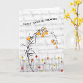 Carte à succès bientôt avec Fleurs et Papillons (Fleur jaune)