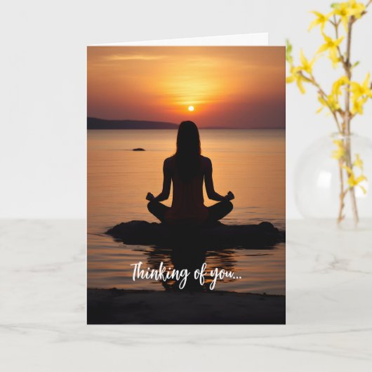 Carte À tes pensées... (Fleur jaune)